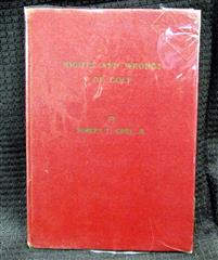 RARE FIRST EDITION RIGHTS AND WRONGS OF GOLF 1935 BOBBY JONES - FIRST EDITION BO